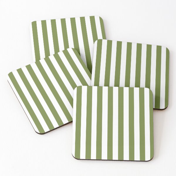 Item preview, Candy stripes in olive green and white designed and sold by RishabhArts1.