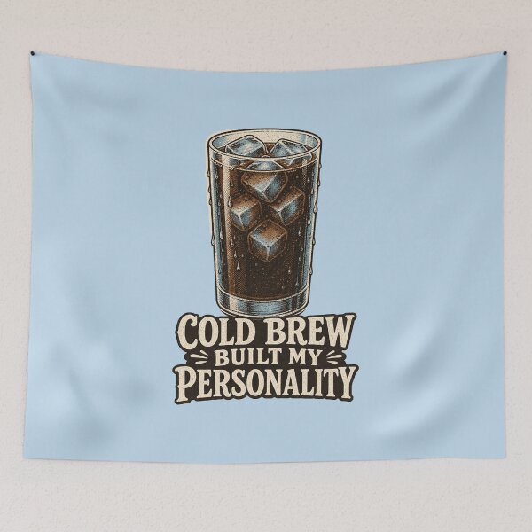 Item preview, Cold Brew Built My Personality Shirt, Funny Coffee Lover T-Shirt, Cold Brew Humor Tee, Funny Coffee Gift Shirt, Vintage Coffee Graphic designed and sold by TshirtsLabs.
