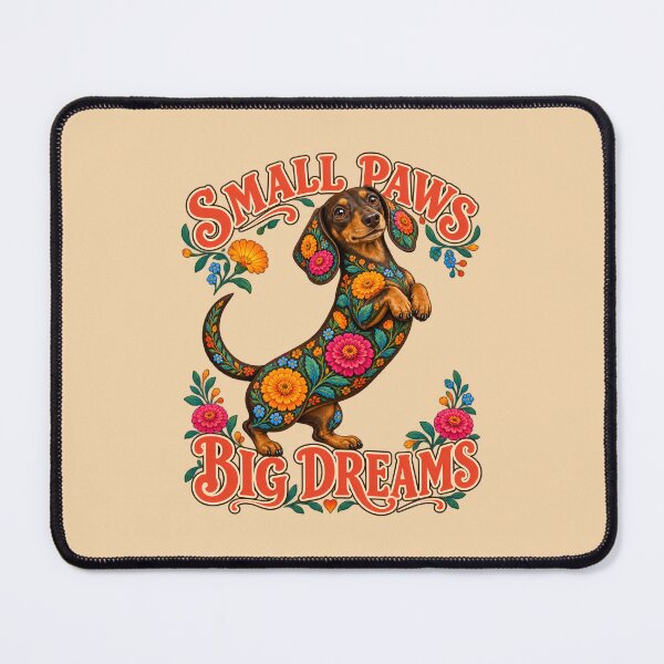 Item preview, Small Paws Big Dreams – Floral Dachshund designed and sold by AnyMar2023.
