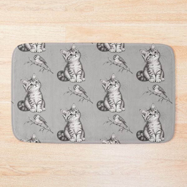 Item preview, Cat Watching a Little Bird designed and sold by LiMarchee.