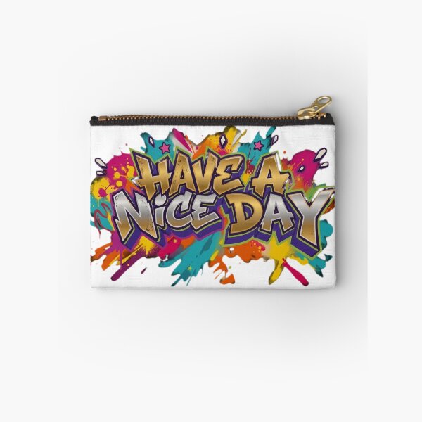 Item preview, Have A Nice Day Colorful Graffiti Typography Art designed and sold by RetroWaveDesign.