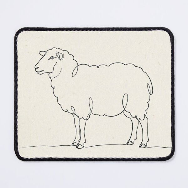 Item preview, Standing Sheep | Minimalist Continuous Line Art Print designed and sold by Zaramodo.
