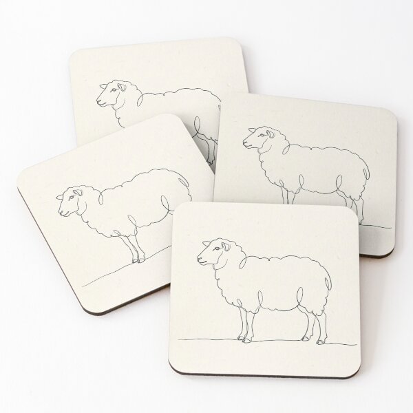 Item preview, Standing Sheep | Minimalist Continuous Line Art Print designed and sold by Zaramodo.