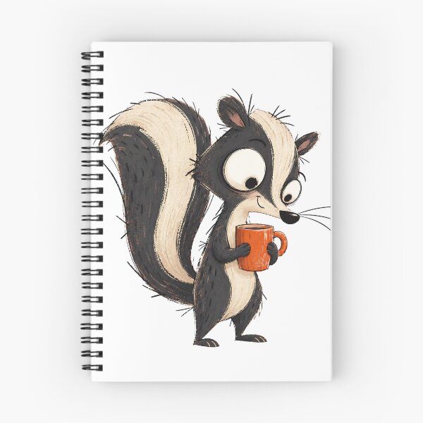 Item preview, Skunk Cradling a Cozy Mug designed and sold by The-Art-of-D.