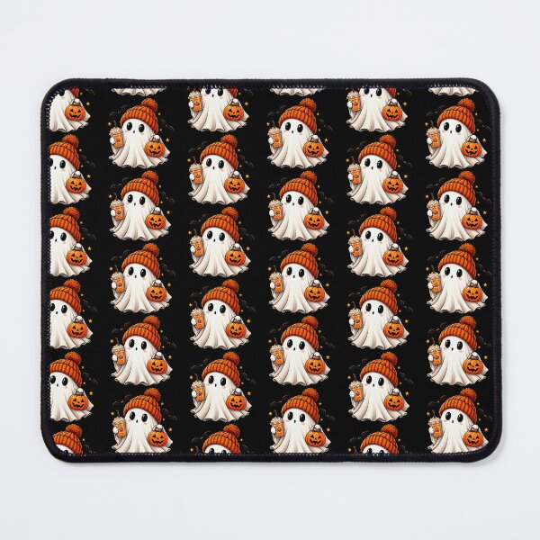 Item preview, Cute Halloween Ghost With Pumpkin Spice Coffee – Cozy Spooky Season designed and sold by Vsajanas.