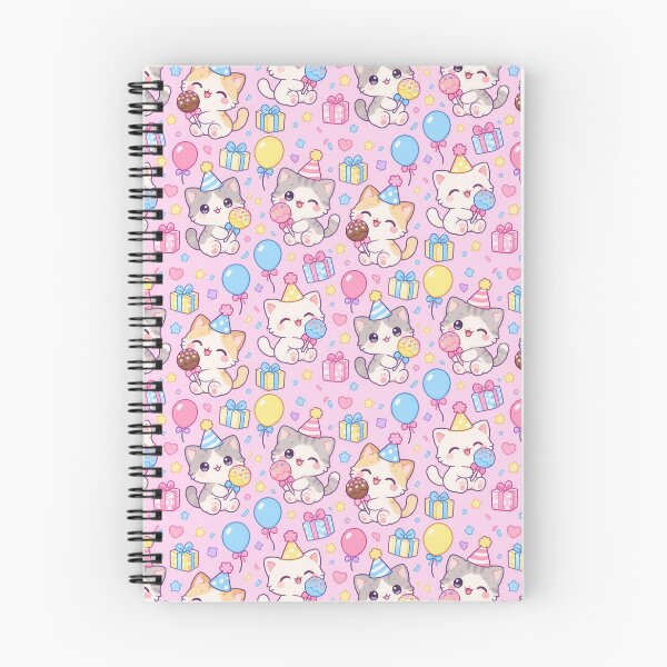 Item preview, Kawaii Birthday Kitty Cake Pop Pastel Pattern designed and sold by Soft Berry Studio.