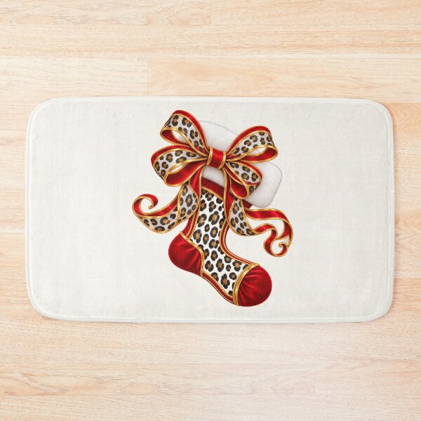 Item preview, Leopard Print Christmas Stocking Design designed and sold by annenambiro.