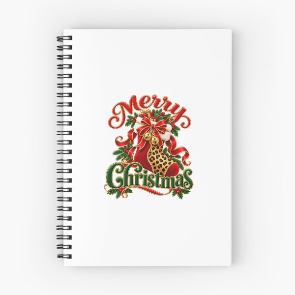 Item preview, Merry Christmas Leopard Santa Stocking PNG designed and sold by annenambiro.