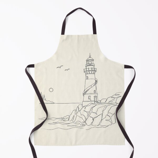 Item preview, Lighthouse Silhouette | Minimalist Coastal Line Art Print designed and sold by Zaramodo.
