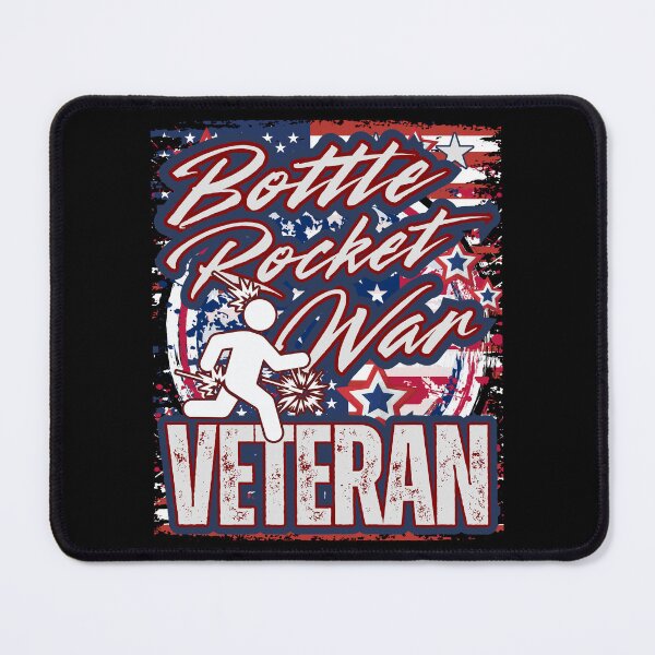 Item preview, Bottle Rocket War Veteran – Patriotic Funny Firework Mishap Stick Figure Distressed Explosion Graphic designed and sold by GFamilyC.