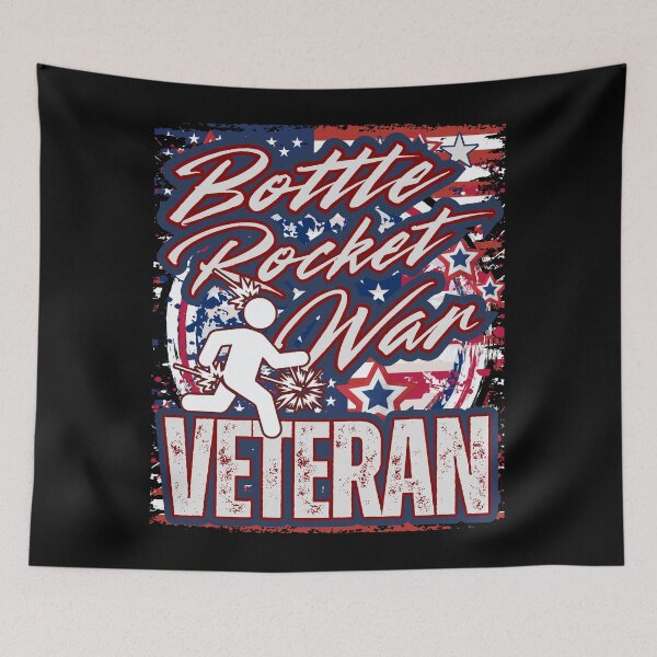 Item preview, Bottle Rocket War Veteran – Patriotic Funny Firework Mishap Stick Figure Distressed Explosion Graphic designed and sold by GFamilyC.