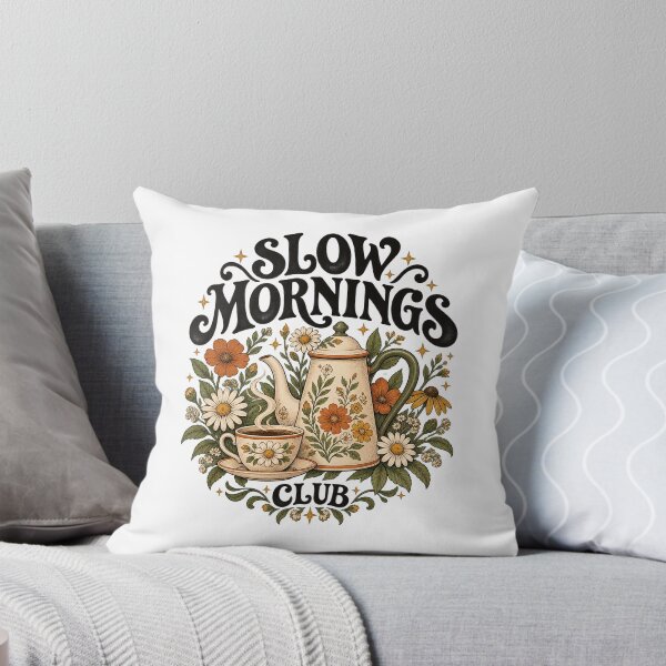 Item preview, Slow Mornings Club Vintage Botanical Coffee Pot and Wildflowers designed and sold by urbinet.