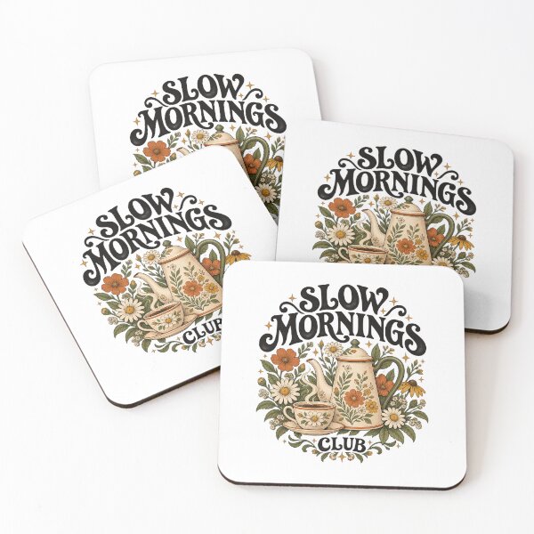 Item preview, Slow Mornings Club Vintage Botanical Coffee Pot and Wildflowers designed and sold by urbinet.