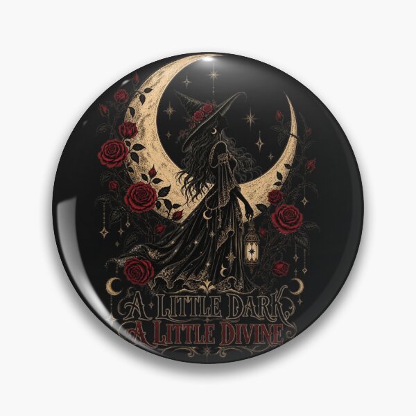 Item preview, Witchcore Crescent Moon Gothic Roses – Dark Divine designed and sold by Sanika arts .
