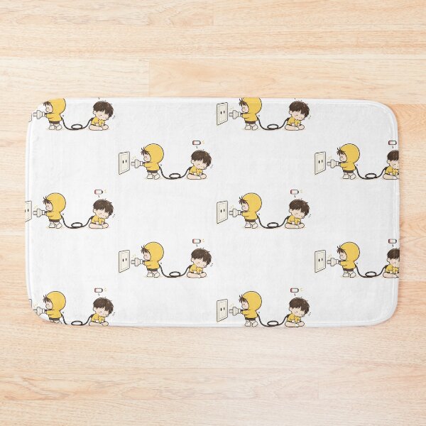 Item preview, Cute Introvert Battery Low Funny Cartoon – Recharge Your Social Energy designed and sold by CRAZZYDOODLES.