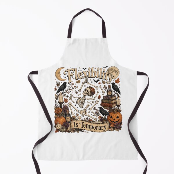 Item preview, Flexibility Is Temporary Funny Skeleton Yoga Halloween designed and sold by JoyfullyOffbeat.
