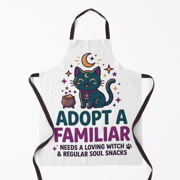 Item preview, Adopt A Familiar Cute Black Cat Witchy Sticker designed and sold by VPanPrint.