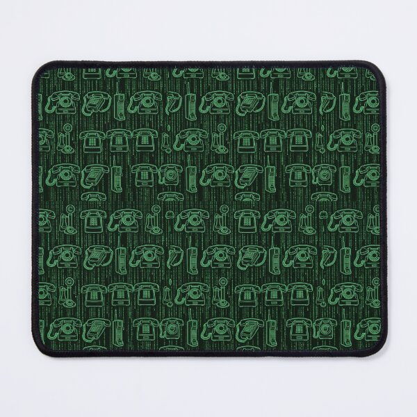 Item preview, Cyberpunk Retro Telephone Matrix – Neon Green Digital Phone Pattern designed and sold by bwanaboards.