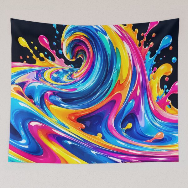 Item preview, Colorful pain wave splash designed and sold by urbanshop7.