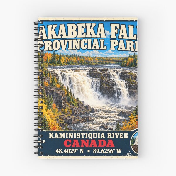 Item preview, Kakabeka Falls Provincial Park – Ontario Retro Travel Sticker designed and sold by naturalsurvival.