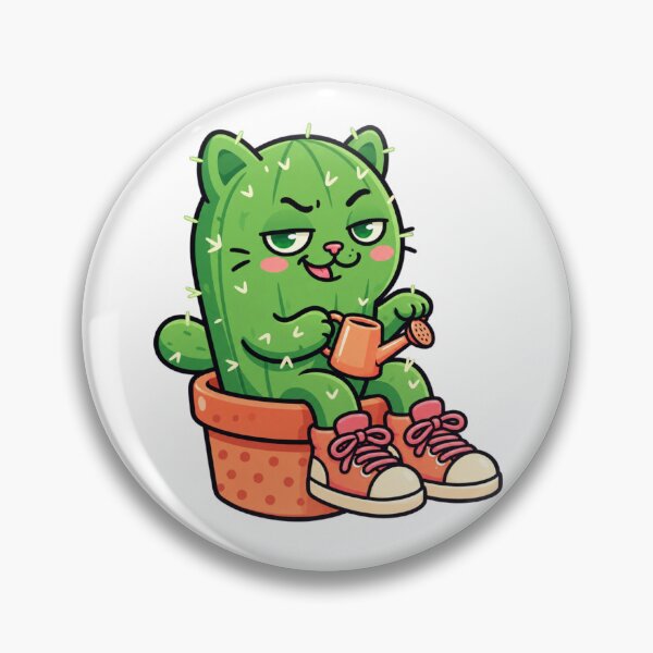 Item preview, Cute Cactus Cat | Kawaii Succulent Cat Gardener designed and sold by MrDev.