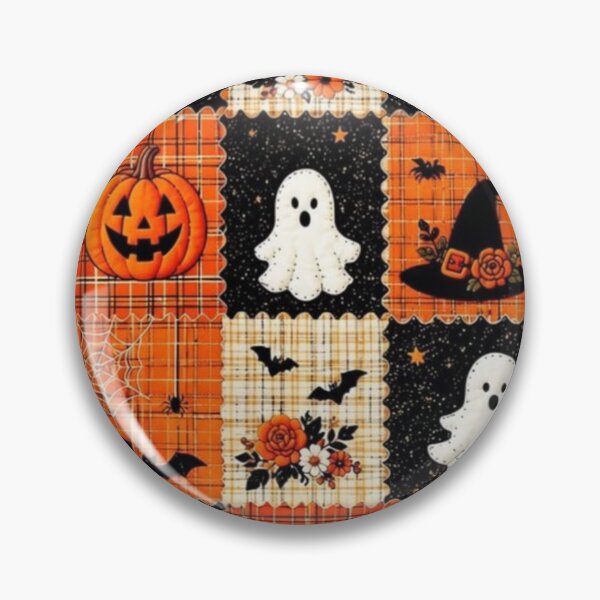 Item preview, Vintage Halloween Patchwork Quilt Seamless Pattern Graphic designed and sold by GrimNest.