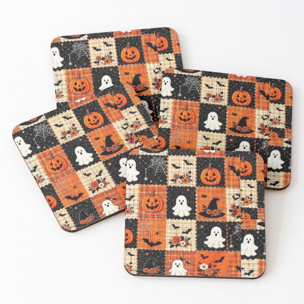Item preview, Vintage Halloween Patchwork Quilt Seamless Pattern Graphic designed and sold by GrimNest.