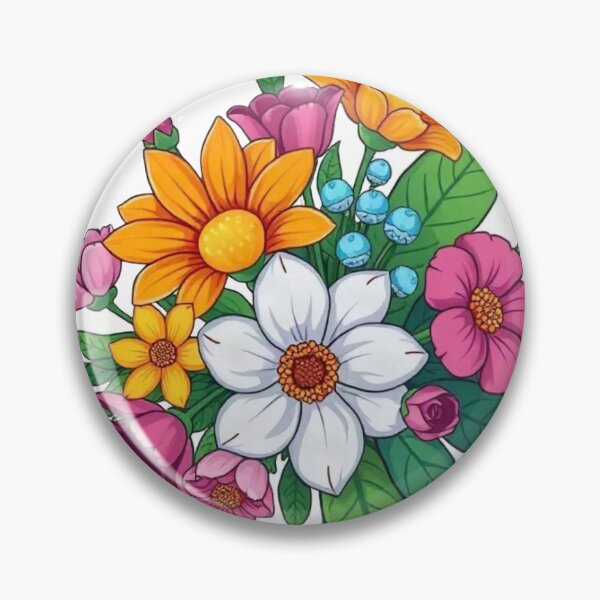 Item preview, Colorful Flower Bouquet Sticker – Cute Floral Botanical Sticker for Flower Lovers designed and sold by surbhiArt.
