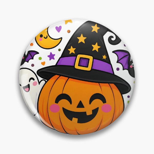 Item preview, Halloween Vibes Cute Pumpkin Witch Hat Art designed and sold by Pure Craft.