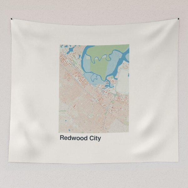 Item preview, Redwood City Minimalistic Map Art designed and sold by MapsNerd.