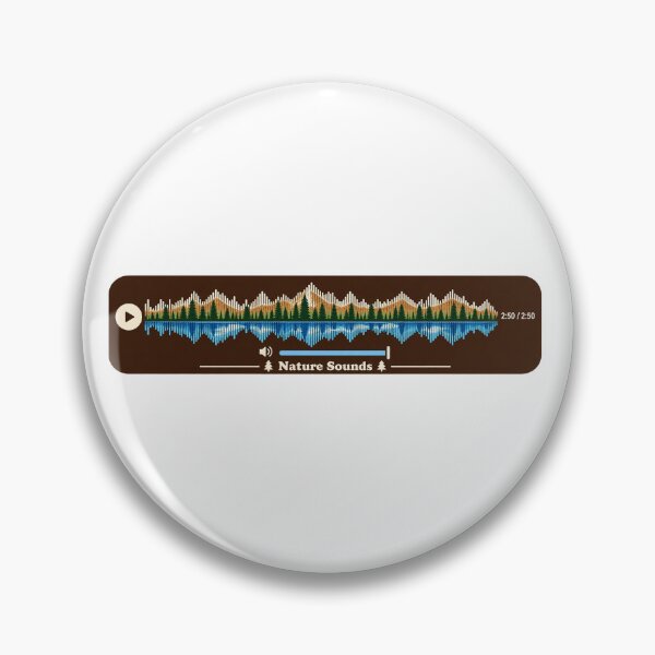 Item preview, Nature Sounds Audio Waveform Shirt Design – Mountain Forest Lake Outdoor Music Graphic designed and sold by TerScott.