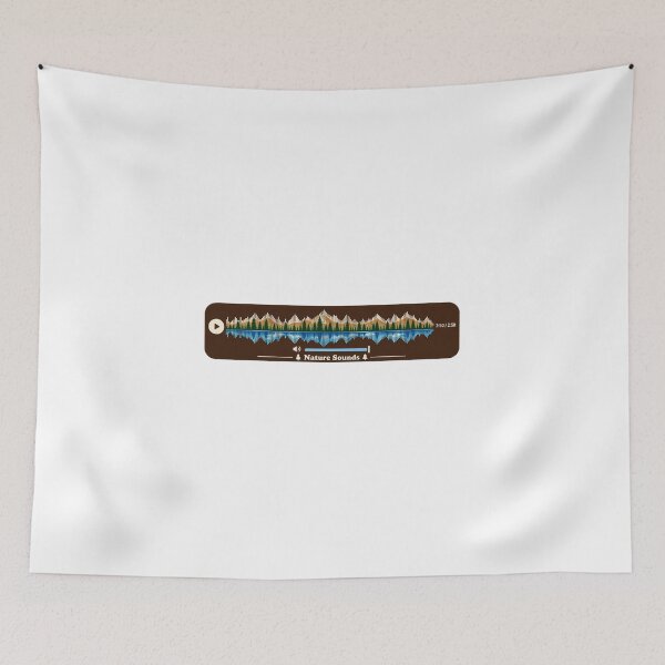 Item preview, Nature Sounds Audio Waveform Shirt Design – Mountain Forest Lake Outdoor Music Graphic designed and sold by TerScott.