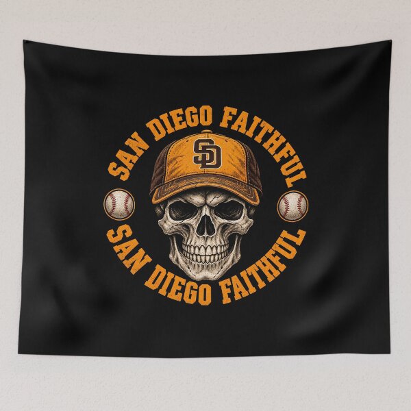 Artikelvorschau, San Diego Faithful Baseball Skull Graphic Design entworfen und verkauft von Whirx.