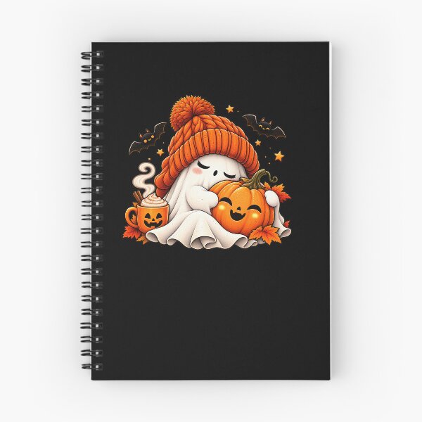 Item preview, Sleepy Halloween Ghost Hugging Pumpkin – Cute Cozy Spooky Season designed and sold by Vsajanas.