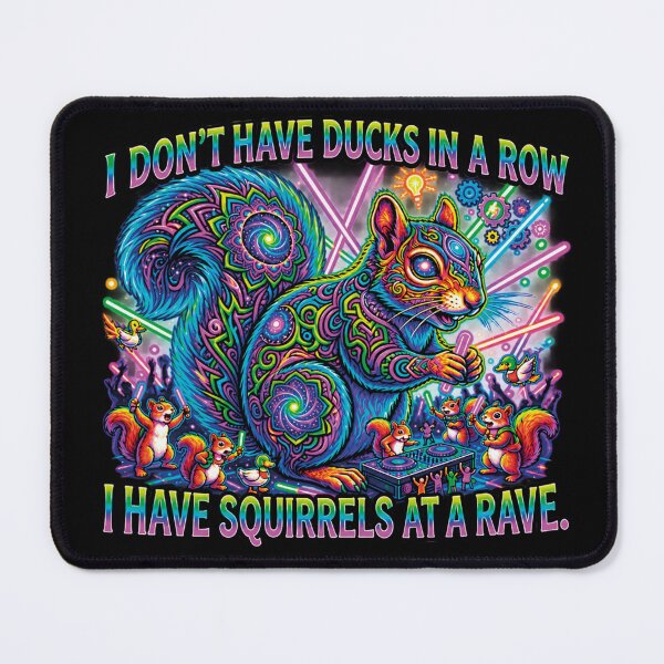 Item preview, Psychedelic Rave Squirrel DJ Ducks In A Row designed and sold by CrazySzoopWorld.