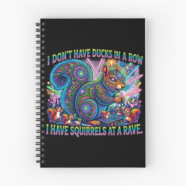 Item preview, Psychedelic Rave Squirrel DJ Ducks In A Row designed and sold by CrazySzoopWorld.