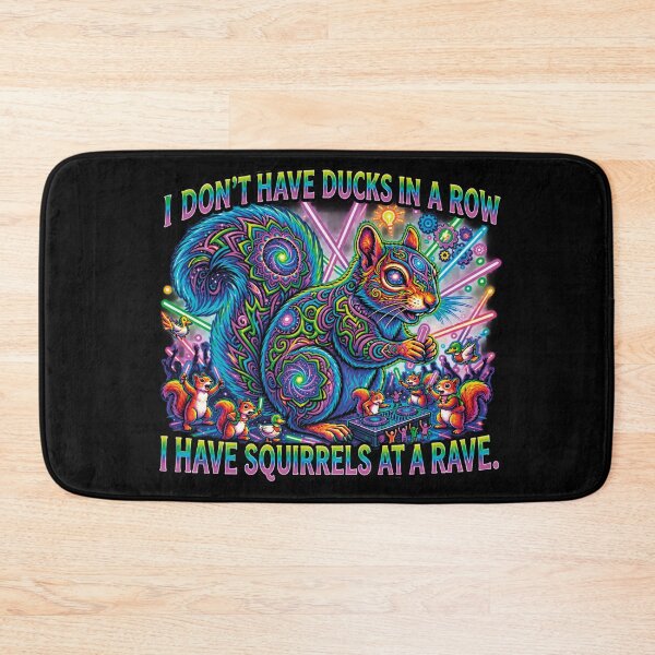 Item preview, Psychedelic Rave Squirrel DJ Ducks In A Row designed and sold by CrazySzoopWorld.