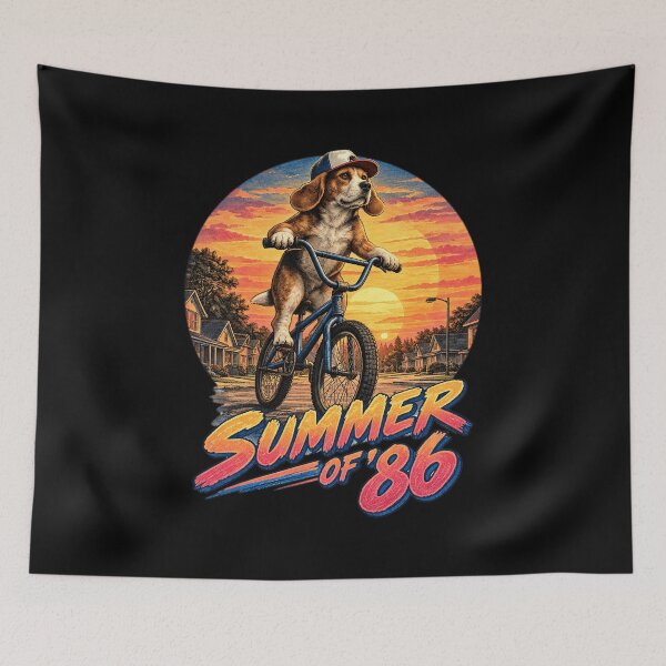 Item preview, Summer of 86 Funny 80s Movie Dog Retro Coming of Age Beagle Lover Gift designed and sold by FurRealStudioCo.