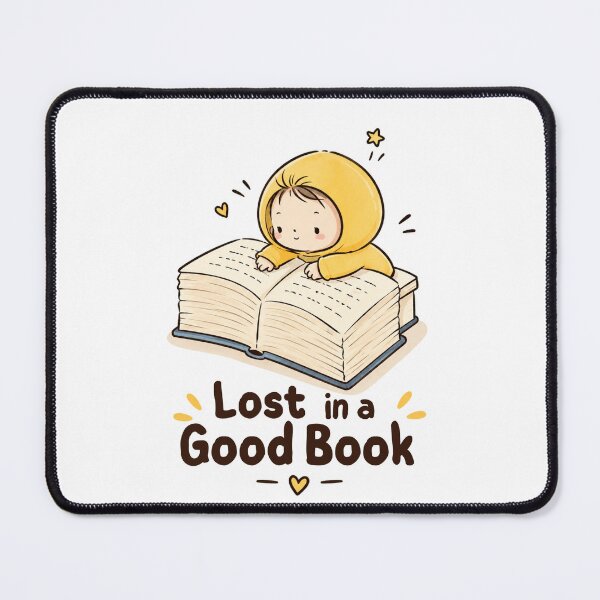 Item preview, Lost in a Good Book Cute Reading Bookworm Cartoon | Cozy Reader Book Lover designed and sold by CRAZZYDOODLES.