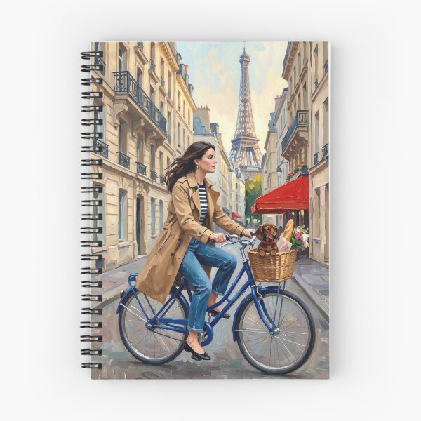 Item preview, Parisian Bike Ride, Eiffel Tower Street | Impressionist Painting designed and sold by CARRAANN.