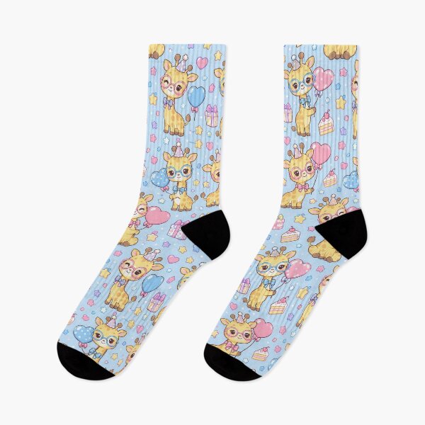 Item preview, Kawaii Birthday Giraffe Glasses Pastel Party Pattern designed and sold by Soft Berry Studio.