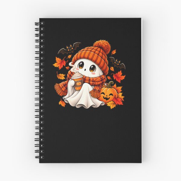 Item preview, Cute Autumn Ghost With Coffee – Cozy Fall Halloween Aesthetic designed and sold by Vsajanas.