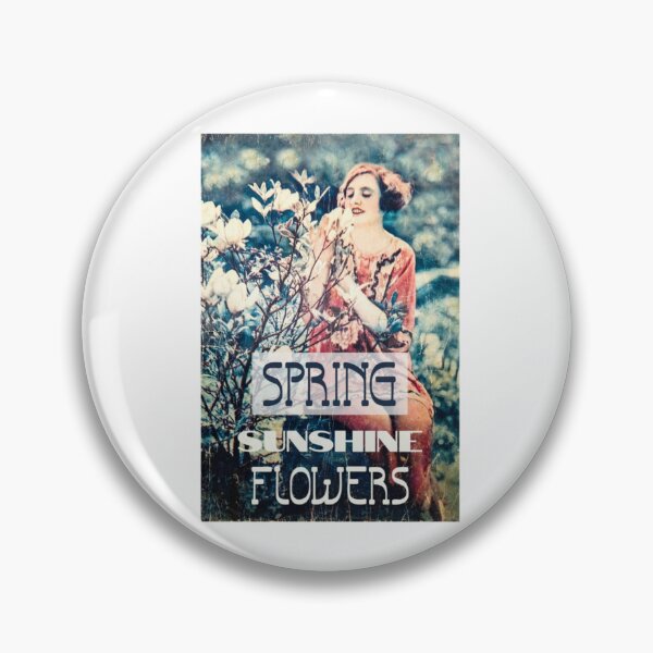 Item preview, Spring Sunshine Flowers A Girl With Magnolia Tree Flower Vintage  designed and sold by propnandracini.