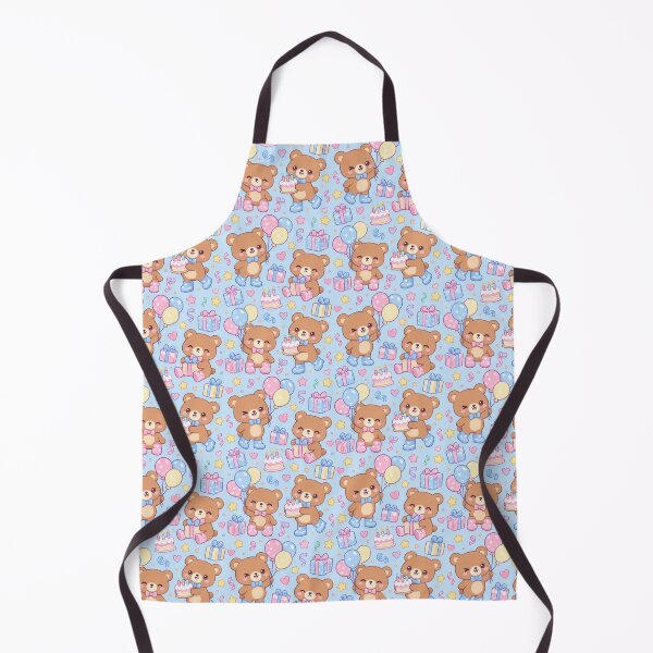 Item preview, Kawaii Birthday Bear Balloon Rain Boots Pastel Pattern designed and sold by Soft Berry Studio.