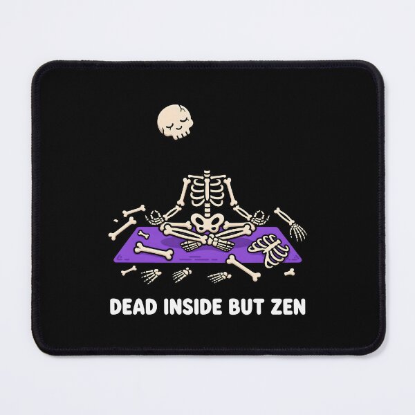 Item preview, Dead Inside But Zen, Funny Skeleton Yoga Meditation Design, Halloween decorations designed and sold by Oddly Yours Goods.