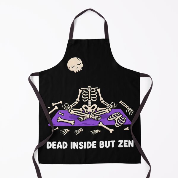 Item preview, Dead Inside But Zen, Funny Skeleton Yoga Meditation Design, Halloween decorations designed and sold by Oddly Yours Goods.