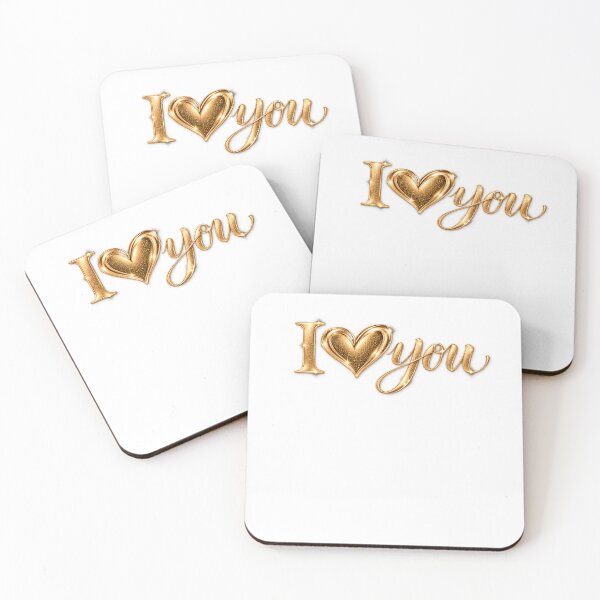 Item preview, I Heart You | Premium Golden Love Design designed and sold by CalmMandala.