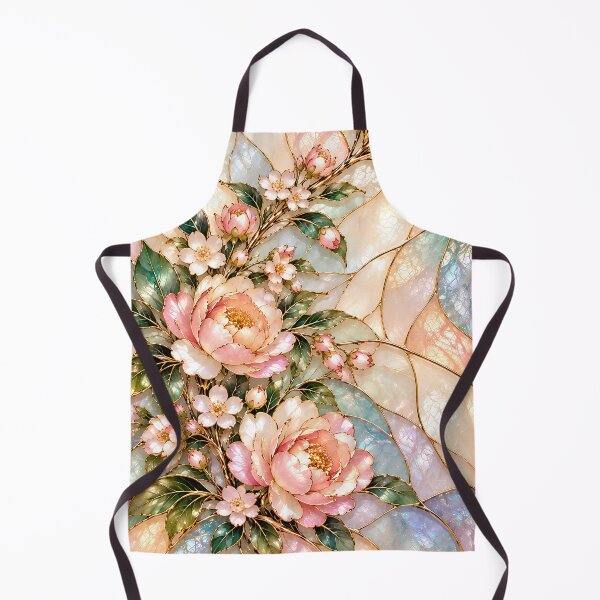 Item preview, Pink Peony Flowers with Blue Mother of Pearl Floral Art designed and sold by ManJiangHong.