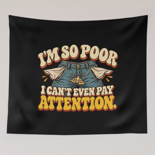 Item preview, I'm So Poor – Funny Retro Wallet designed and sold by HeroProd.