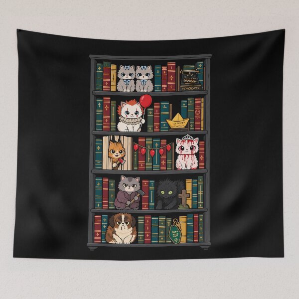 Item preview, Library Kittens - Stephen King Cats designed and sold by TheSamuraiCat.